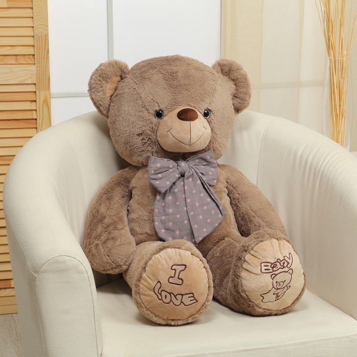 Мягкая игрушка &laquo;Мишка&raquo;, с бантом в горошек, 80 см