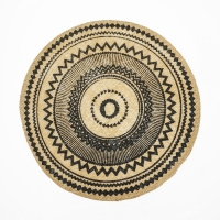 Салфетка сервировочная на стол Доляна &laquo;Африка&raquo;, 38&times;38 см, цвет чёрный