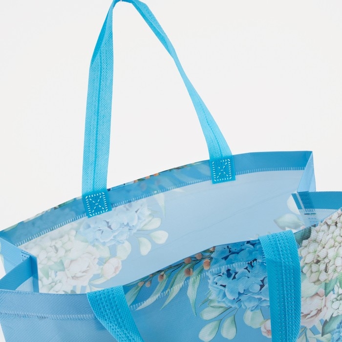 Сумка хозяйственная без застёжки, цвет голубой