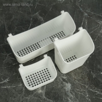 Корзина для хранения подвесная с контейнерами, 29&times;9,5&times;38 см, цвет белый