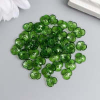 Бусины для творчества пластик "Шляпка для бусин" набор 50 шт прозрачный зелёный  0,4х1х1 см