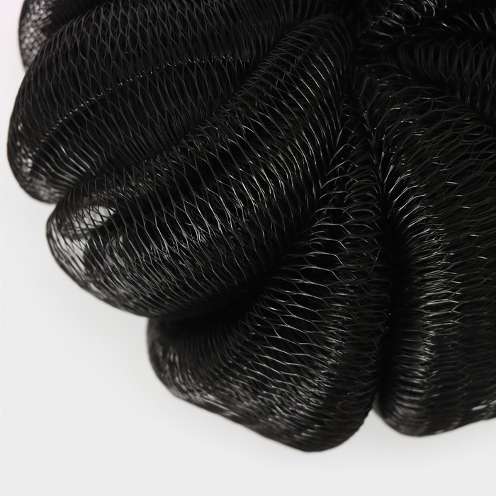 Мочалка ракушка для тела CUPELLIA SPA, 46 гр, цвет чёрный