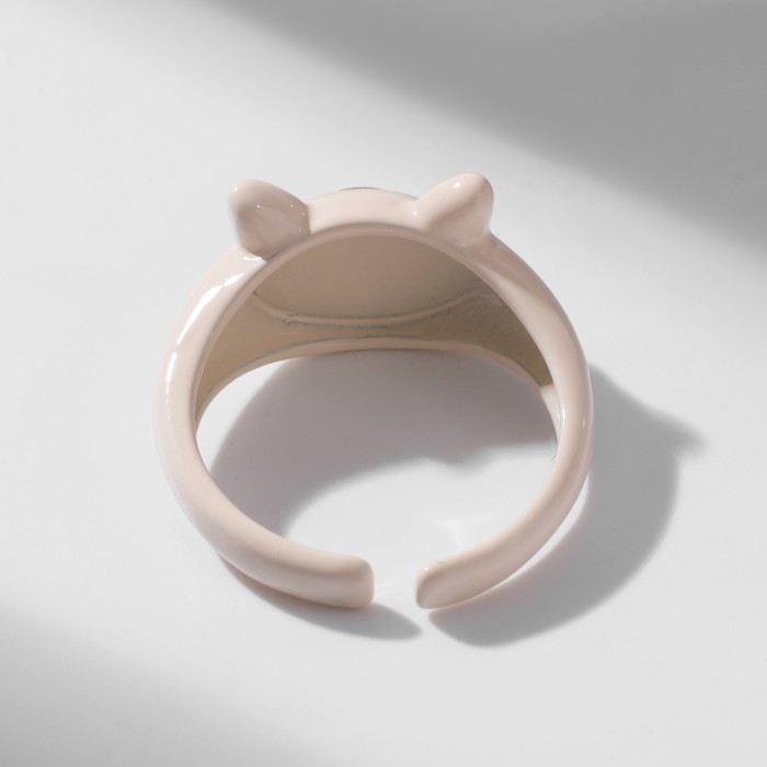 Кольцо &laquo;Монстрик&raquo; кот, цвет розовый, безразмерное
