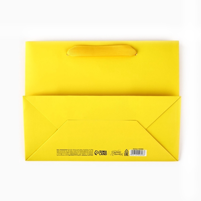 Пакет ламинированный вертикальный &laquo;С Днём рождения&raquo;, глиттер, MS, 23 х 18 х 10 см