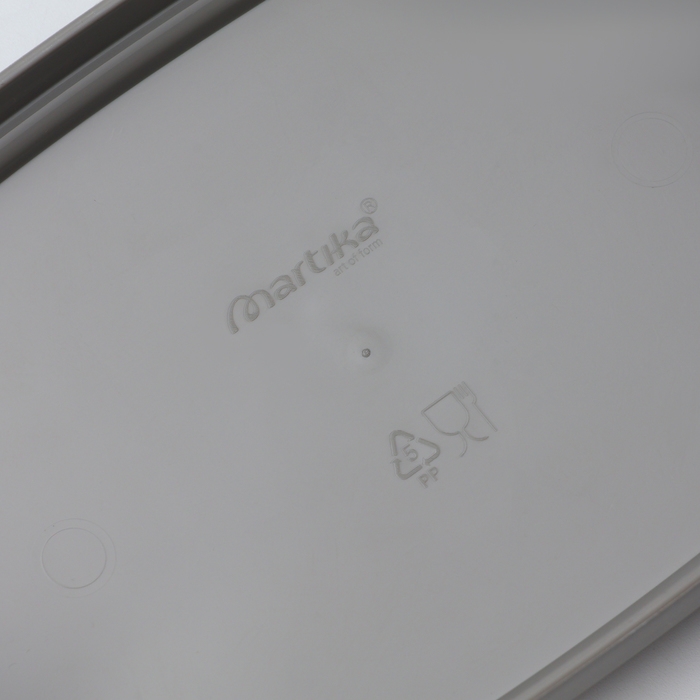 Маслёнка пластиковая &laquo;Летиция&raquo;, 16.5&times;10 см, цвет пыльно-серый