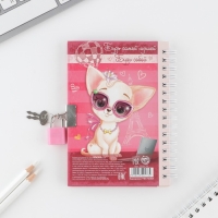 Анкета на замочке, в твердой обложке А6, 40 листов &laquo;Для стильных девчонок&raquo;