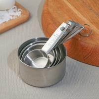 Набор мерных ложек Доляна &laquo;Кристалл&raquo;, 5 шт: 30/60/80/125/250 мл, нержавеющая сталь, серебристый