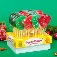 Новый год. Карамель леденцовая на палочке, с декором, "Конфетти", МИКС, 40 г