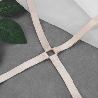 Бретели текстильные, крестообразные, 1 см, цвет бежевый