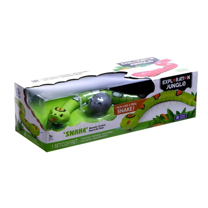 Змея радиоуправляемая &laquo;Джунгли&raquo;, работает от аккумулятора, цвет зеленый