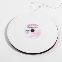 Лента бархатная, с серебряным люрексом, 10 мм, 18 &plusmn; 1 м, цвет бордовый №46