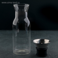 Графин стеклянный с диспенсером &laquo;Тео&raquo;, 600 мл, 8&times;24 см