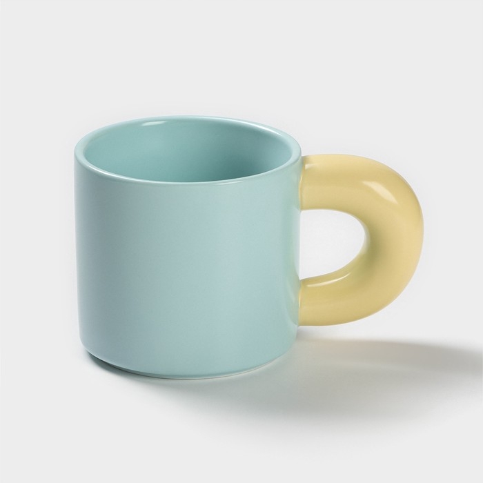Кружка керамическая &laquo;Воздух&raquo;, 300 мл, цвет голубой и жёлтый