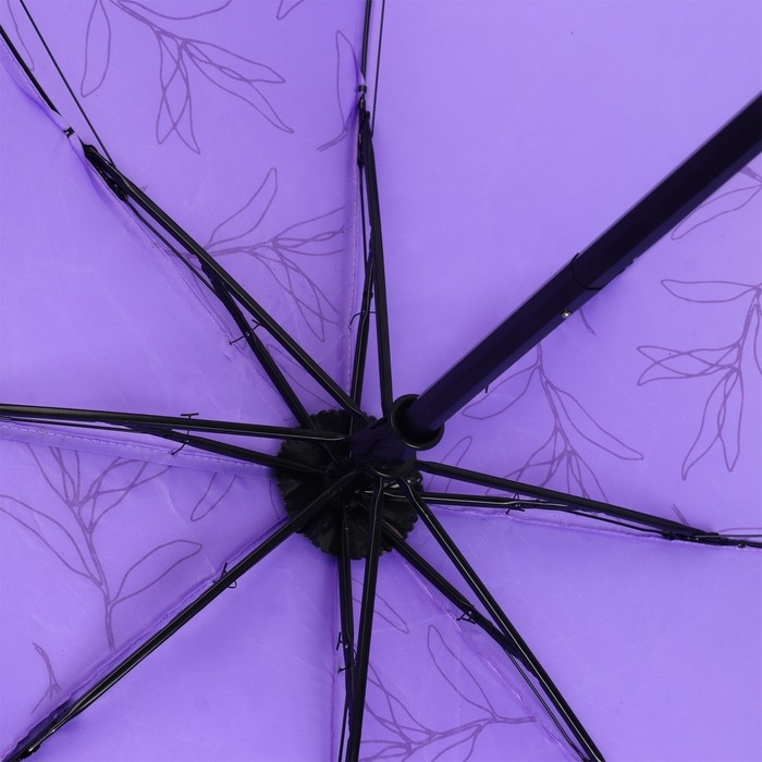Зонт женский механический &laquo;Веточки&raquo;, 8 спиц, d=95, цвет сиреневый