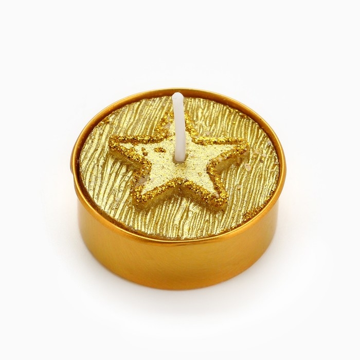 Новогодняя свеча чайная &laquo;Новый год: Праздничная&raquo;, d = 4 см, МИКС