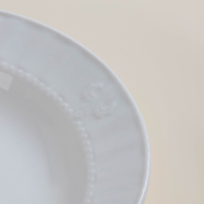 Набор фарфоровых тарелок SL Home &laquo;Винтаж фрэнч&raquo;, d=22,5 см, цвет белый