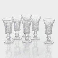 Набор рюмок стеклянных &laquo;Ледяная звезда&raquo;, 35 мл, 10,5&times;5 см, 6 шт