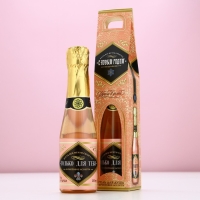 Гель для душа во флаконе шампанское &laquo;С Новым Годом&raquo;, 250 мл, аромат шампанского, ЧИСТОЕ СЧАСТЬЕ