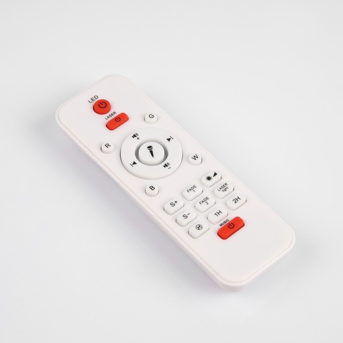 Световой прибор &laquo;Звёздное небо&raquo; 19 см, динамик, свечение RGB, пульт ДУ, 5 В, белый