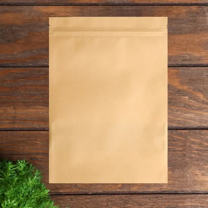Пакет Zip - lock Крафт с прямоугольным окном, плоский, 20&times;30 см