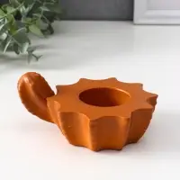 Подсвечник &laquo;Кактус&raquo;, 5.5&times;12.5&times;10 см, красная глина