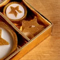 Набор свечей "Звёзды и подсвечник" 7 шт 15,8х16,8х3,3 см