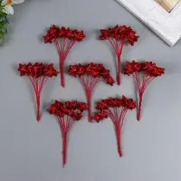 Декор для творчества "Звездочка в блестках" (1 набор=1 букету) в букете 12 шт 10 см