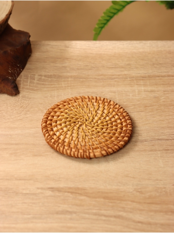 Подставка под горячее 10 см, ротанг (набор 6 шт)