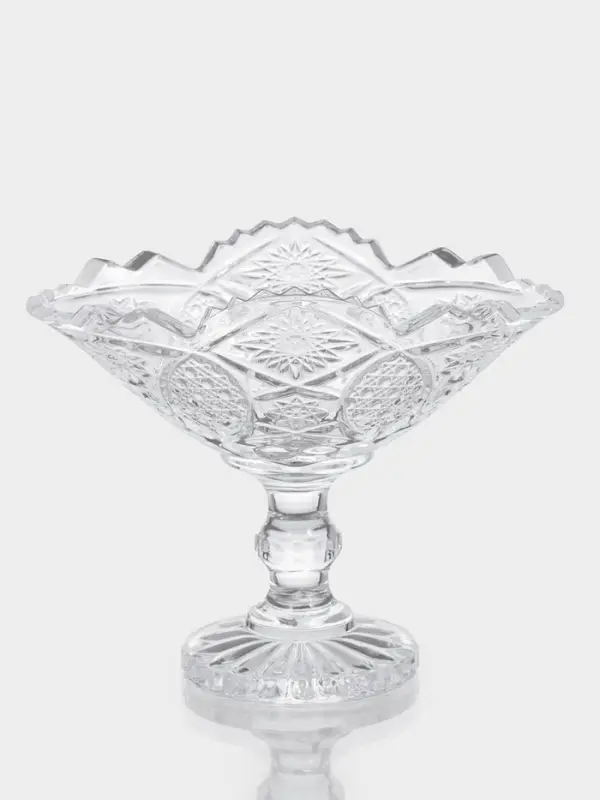 Конфетницы &laquo;Акапелла&raquo;, 9&times;15&times;12 см, набор 2 шт., стекло, прозрачные