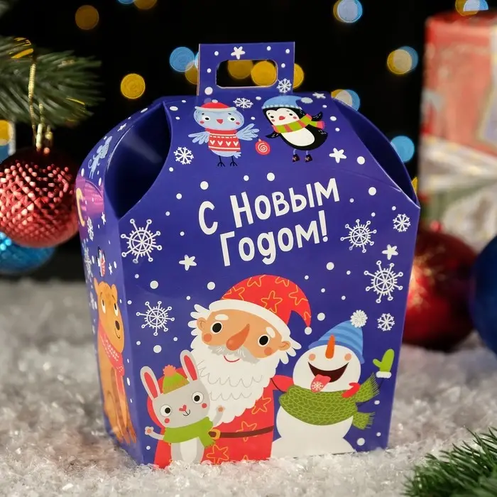 Коробка подарочная складная &laquo;Первый Снег&raquo; 16&times;9&times;18 см