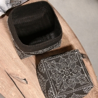 Корзинка плетеная "Бонтанг" бамбук 24х24х15 см, тёмная