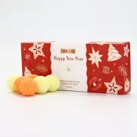 Бомбочки для ванны Happy New Year, аромат праздничный пунш, набор 12 шт х 20 г, URAL LAB