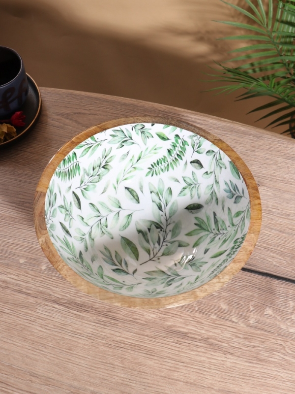 Салатник &laquo;Оливковая ветвь&raquo;, 25&times;25&times;10 см, дерево манго