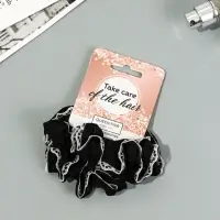 Резинка для волос "Каприс" (набор 2 шт) 7 см, чёрный