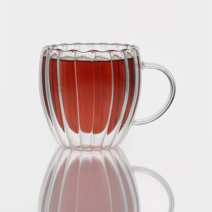 Кружка стеклянная с двойными стенками &laquo;Риба&raquo;, 250 мл