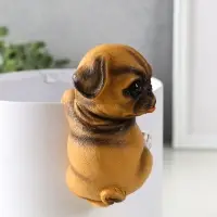 Декор на кашпо "Маленький мопс" 6,5х7х11,5 см