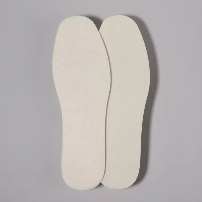 Стельки для обуви, утеплённые, универсальные, р-р RU до 43 (р-р Пр-ля до 45), 27.5 см, пара, белые