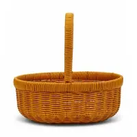 Корзина пластик 34 х 27 х 13 см, ручка20 см металл карскас коричневый