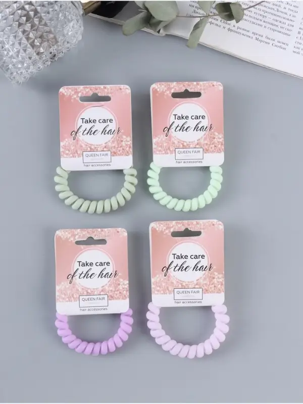 Резинка для волос пружинка &laquo;Матовая&raquo;, МИКС