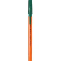 Ручка шариковая ErichKrause Slender Stick Orange, Super Glide, 0.7 мм, зелёная