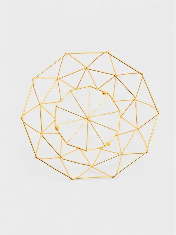 Ваза для фруктов "Геометрия Голд" 25.5*27*10 см, цвет золотой