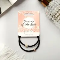 Резинка для волос "Берта" (набор 2 шт) звёзды, чёрный