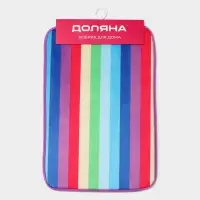 Коврик для ванной и туалета Доляна &laquo;Радужная волна&raquo;, 40&times;59 см