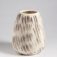 Ваза настольная керамика "Беажио" классик, 17,5х14 см, бежево-коричневый