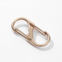 Карабин металлический, двойной, 40 &times; 18 мм, 5 шт, цвет золотой