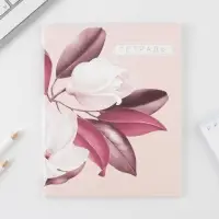 Тетрадь в клетку, 48 л., А5, на скрепке, блок №1 &laquo;Нежная ботаника&raquo; МИКС