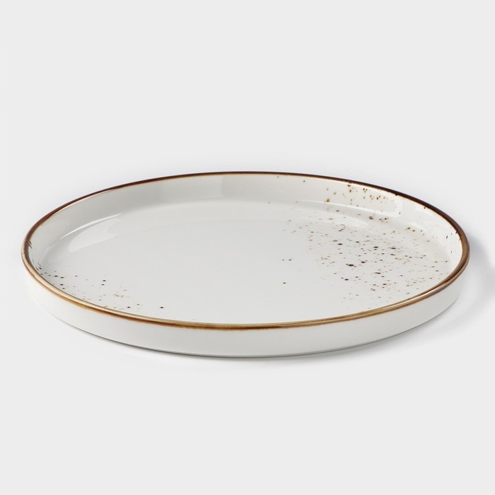 Тарелка фарфоровая с бортиком Magistro &laquo;Церера&raquo;, d=19,5 см, белая