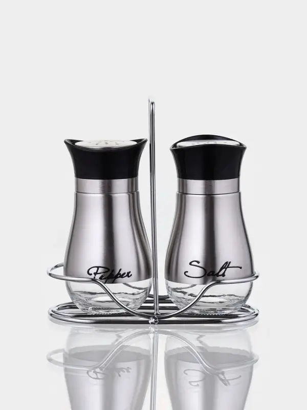 Набор для специй "Сияние.Silver", 2 шт, на подставке