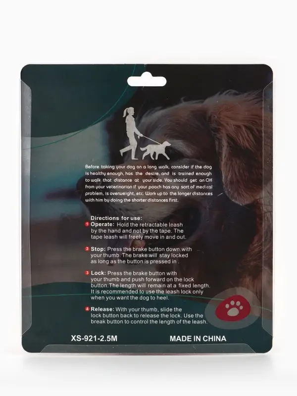 Рулетка - поводок для собак, лента 3 м, розовая/серая