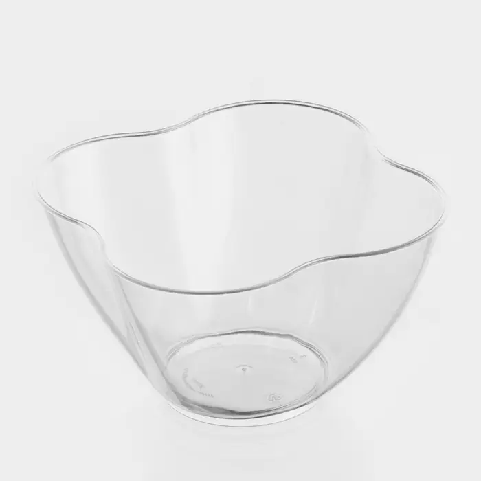 Форма пластиковая одноразовая для фуршета &laquo;Цветок&raquo;, 350 мл, прозрачная